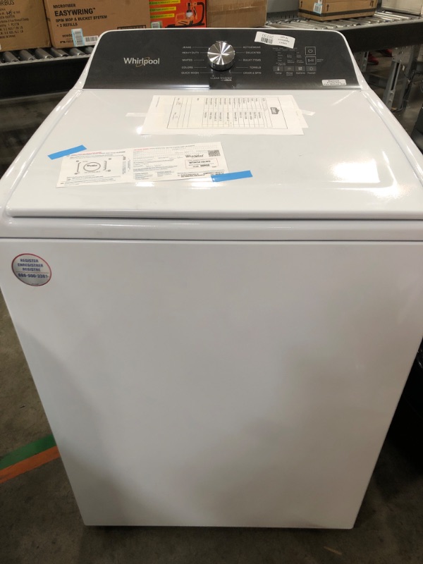 Photo 5 of Whirlpool 4.5-cu ft High Efficiency Agitator Top-Load Washer (White)