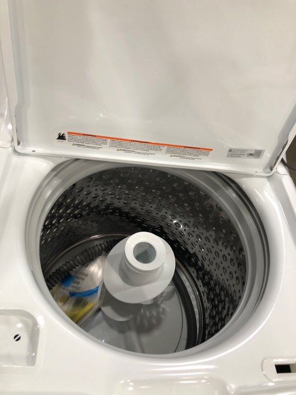 Photo 2 of GE - 4.2 Cu. Ft. Top Load Washer with Precise Fill & Deep Rinse - White on White