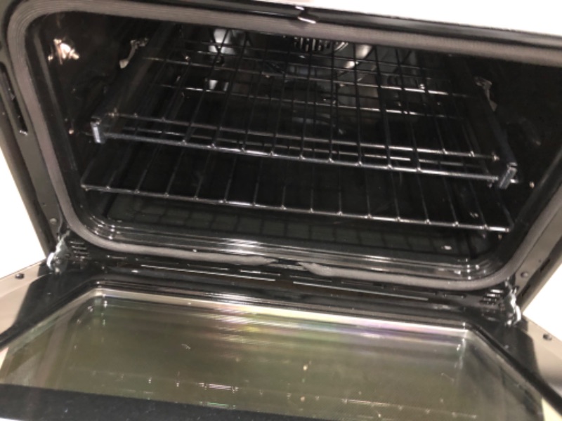 Photo 2 of 30 in. 6.7 cu. ft. Smart Slide-In Electric Range in Matte Stainless Steel with True Convection, Air Fry