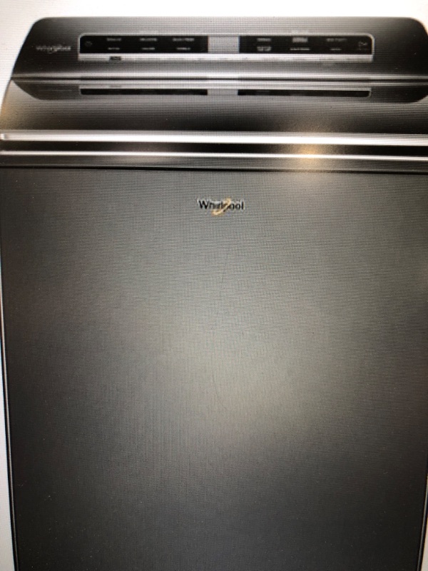 Photo 1 of Whirlpool - 5.2 Cu. Ft. High Efficiency Smart Top Load Washer with 2 in 1 Removable Agitator - Chrome Shadow
