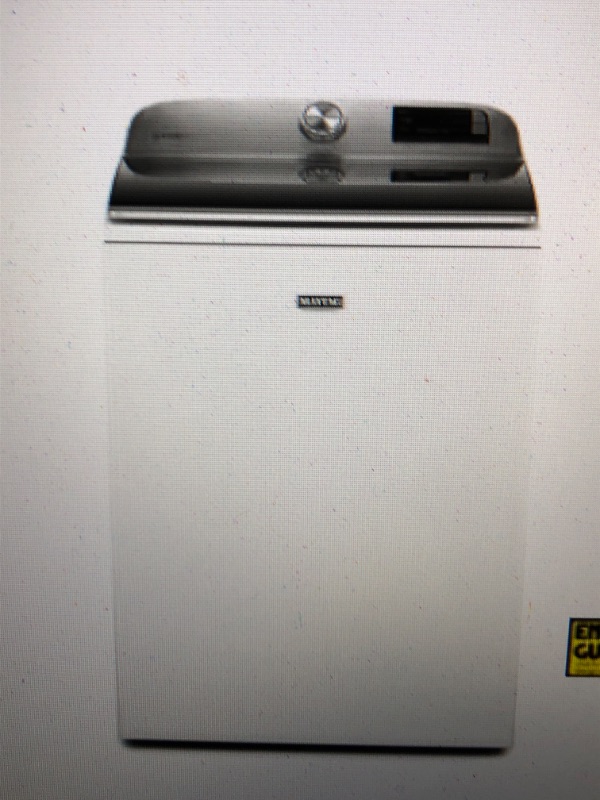 Photo 1 of Maytag Smart Capable 4.7-cu ft High Efficiency Agitator Smart Top-Load Washer (White)