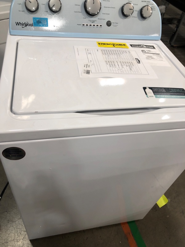 Photo 4 of Whirlpool 3.5-cu ft High Efficiency Agitator Top-Load Washer (White)