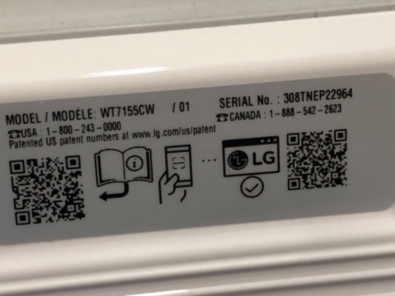 Photo 3 of Energy Star Qualified
592
LG 7.3-cu ft Electric Dryer (Whit