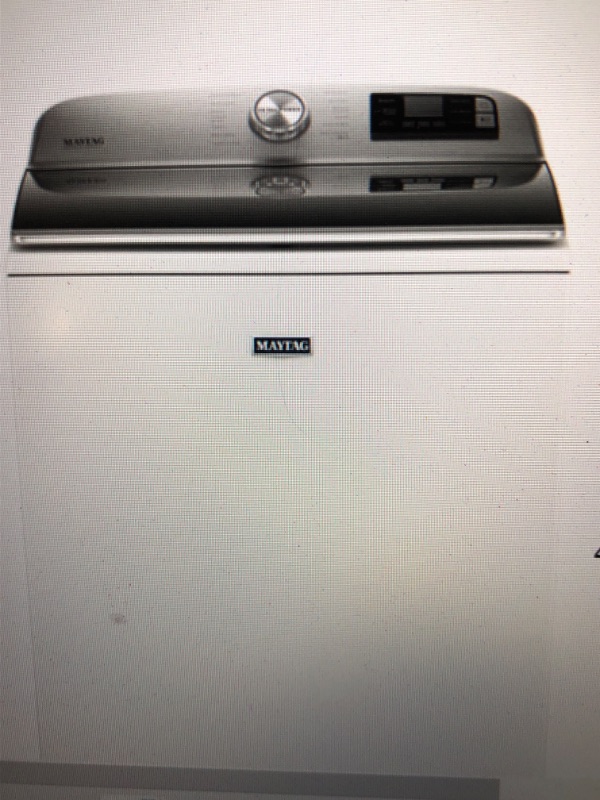 Photo 1 of Maytag - 5.3 Cu. Ft. High Efficiency Smart Top Load Washer with Extra Power Button - White
