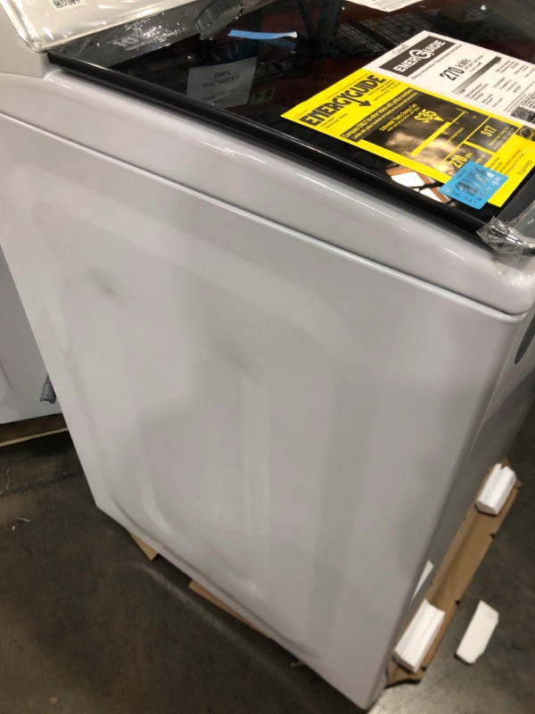Photo 2 of Maytag - 5.3 Cu. Ft. High Efficiency Smart Top Load Washer with Extra Power Button - White

