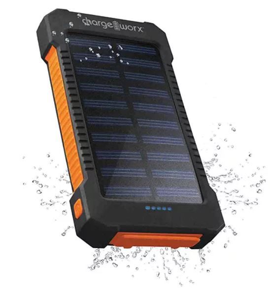 Photo 1 of Chargeworx 10000Mah Premium Solar Power Bank with Dual USB Ports
