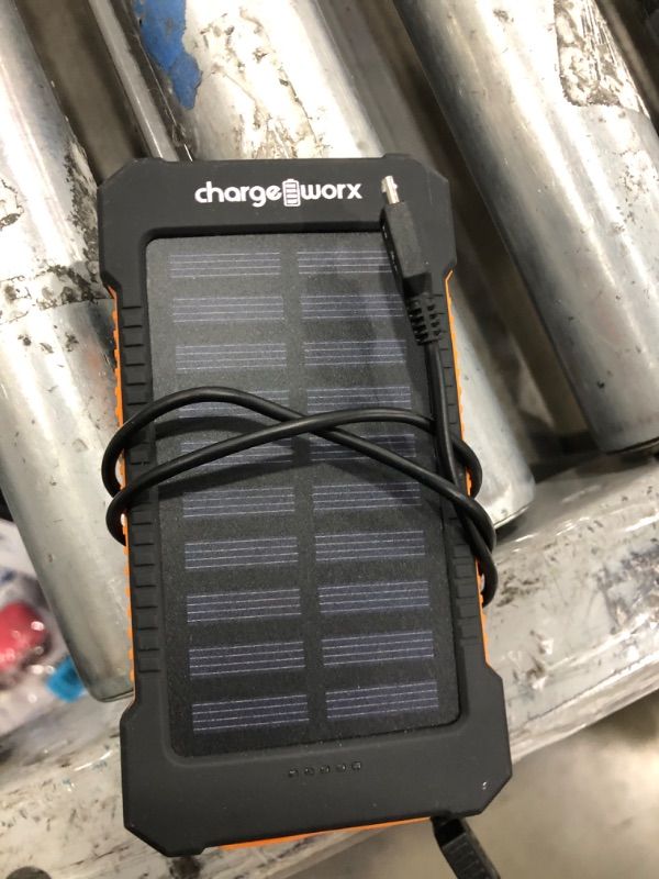 Photo 2 of Chargeworx 10000Mah Premium Solar Power Bank with Dual USB Ports
