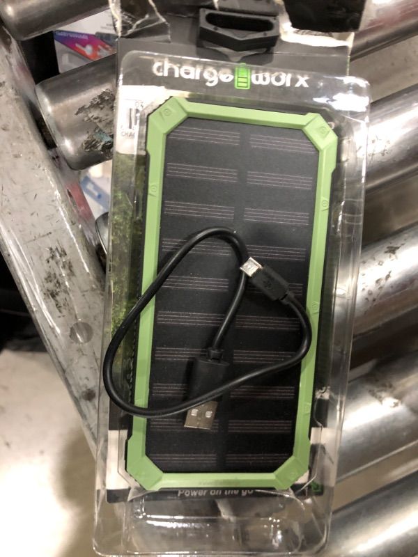 Photo 2 of Chargeworx Solar Powered 15,000mAh Power Bank *opened but new*