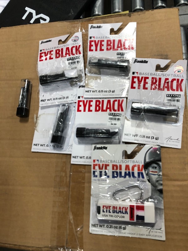 Photo 2 of Franklin Sports MLB Eye Black - Glare Reduction Eye Black For All Athletes - Baseball Eye Black or Softball Eye Black - Eye Black Paint for Kids, Adults, Athletes, Baseball, Softball Players 7 pack 