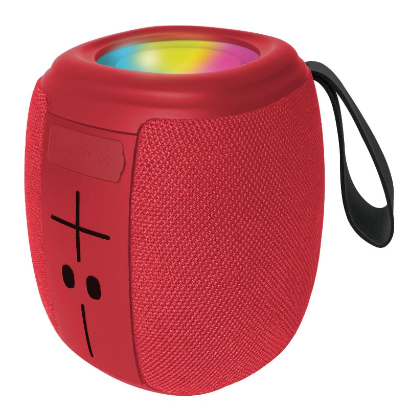 Photo 1 of Biconic Oval Portable Bluetooth Speaker red