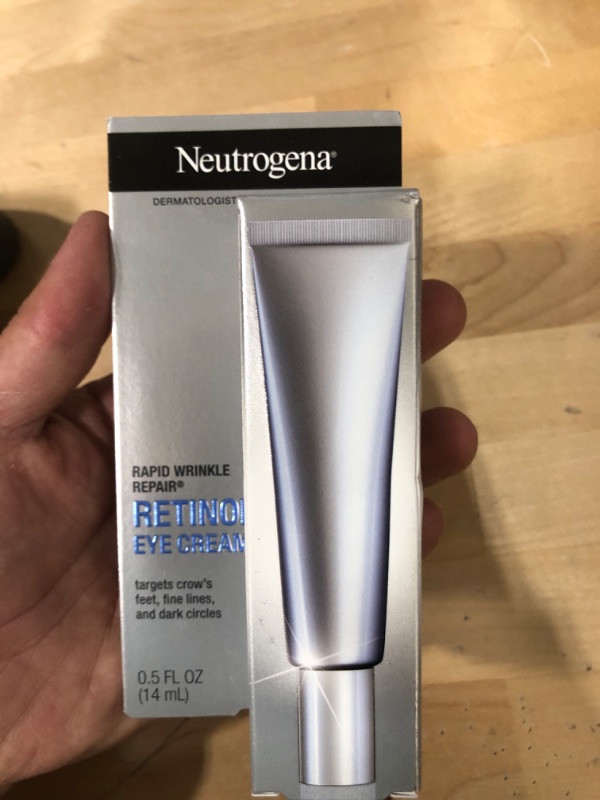 Photo 1 of Neutrogena Rapid Wrinkle Repair Retinol Eye Cream for Dark Circles, Daily Anti-Aging Under Eye Cream with Retinol & Hyaluronic Acid to Fight Fine Lines, Wrinkles, & Dark Spots, 0.5 fl. oz RWR Eye Cream