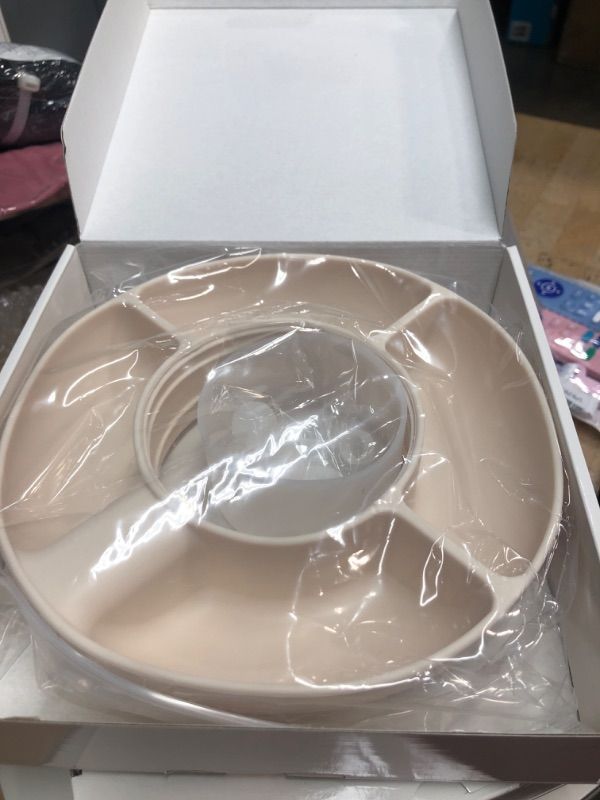 Photo 1 of **SNACK TRAY ONLY**** Alwenid Snack Tray Bowl For Stanley 40oz Tumbler Accessories, Silicone Reusable Snack Ring Holder For Stanley Cup With Handle, Plus Bottom Boot, Straw Cover Stopper Set, Dishwasher Safe (Cream)
