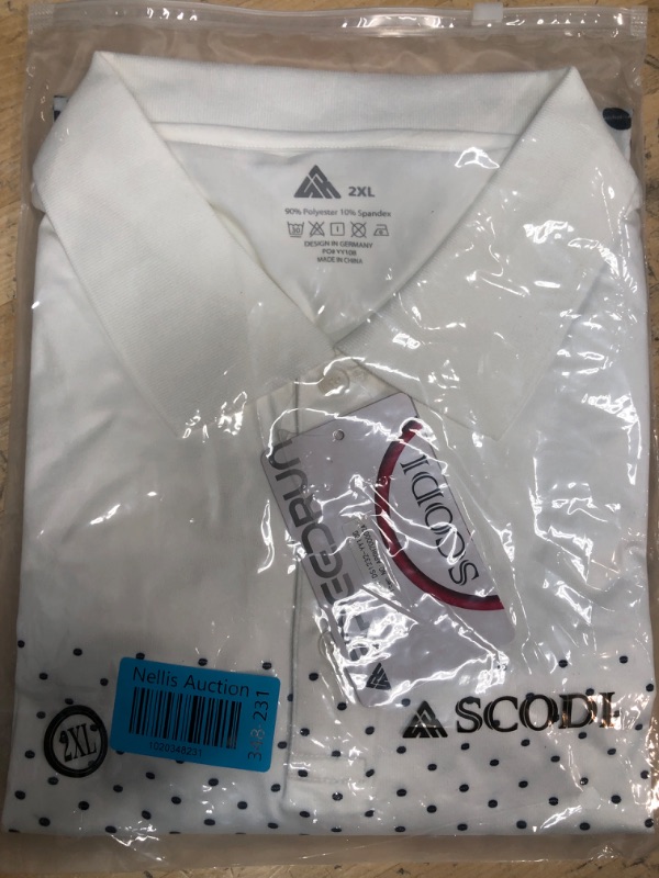 Photo 1 of MENS WHITE 2XL GOLF SHIRT