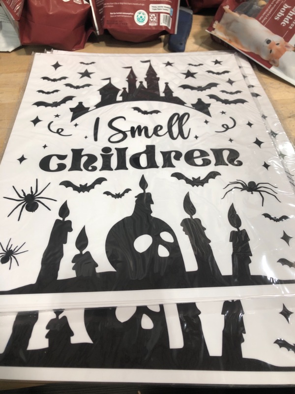 Photo 2 of 3 PACK***Halloween Window Clings Halloween Decorations - 8 Sheets Hocus Pocus Window Stickers, Double-Sided Reusable Halloween Silhouette Stickers with Black Witch Bat Spider Cat, Halloween Party Decorations