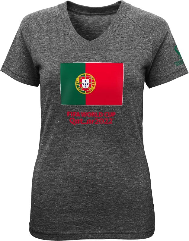 Photo 1 of Outerstuff Women's FIFA World Cup Classic Soccer Short Sleeve Triblend Tee SIZE LARGE
