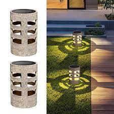 Photo 1 of ** SEE PHOTOS ITEM SIMILAR TO STOCK PHOTO* GARDEN SOLAR POWERED OUTDOOR STONE LIGHTS 2 PACK