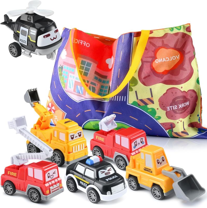 Photo 1 of *USED* Doloowee Toddler Truck Car Toy and Playmat Storage Bag (6 pcs) Baby Toys
