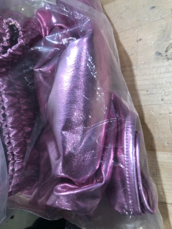 Photo 2 of HIGO FASHION Women's Metallic Shiny Shorts Sparkly Rave Yoga Hot Short Booty Outfits Pants size  medium
