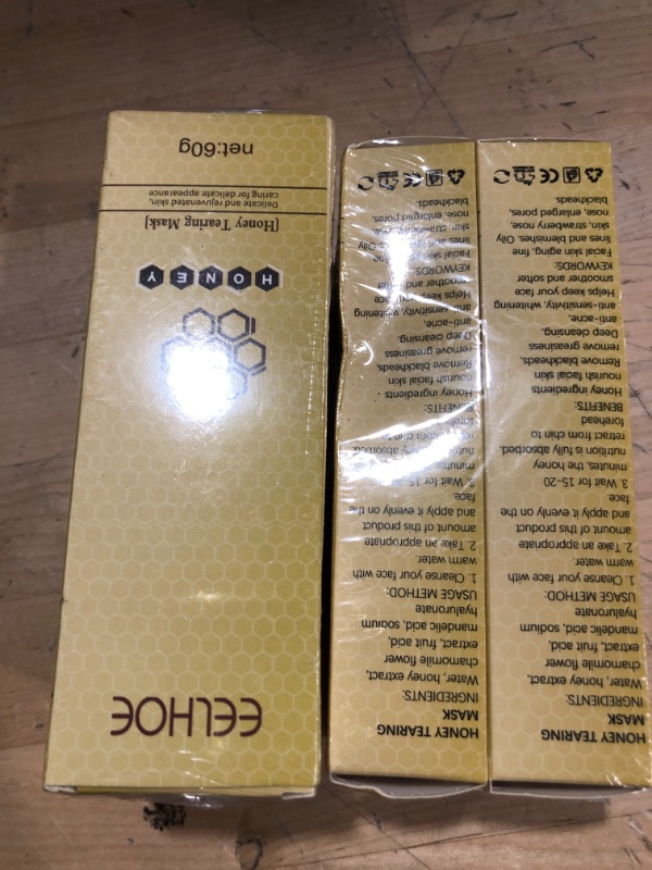 Photo 2 of 4pcs yomidren 2PCS-Honey-Tearing-Peel-Mask,Peel Off Face Mask,Blackhead Control Honey Peel Mask for Face,Tiktok 2023 Honey Tearing Mask Peel Mask Dead Skin Clean Pores Shrink-2PC dated 03-2026
