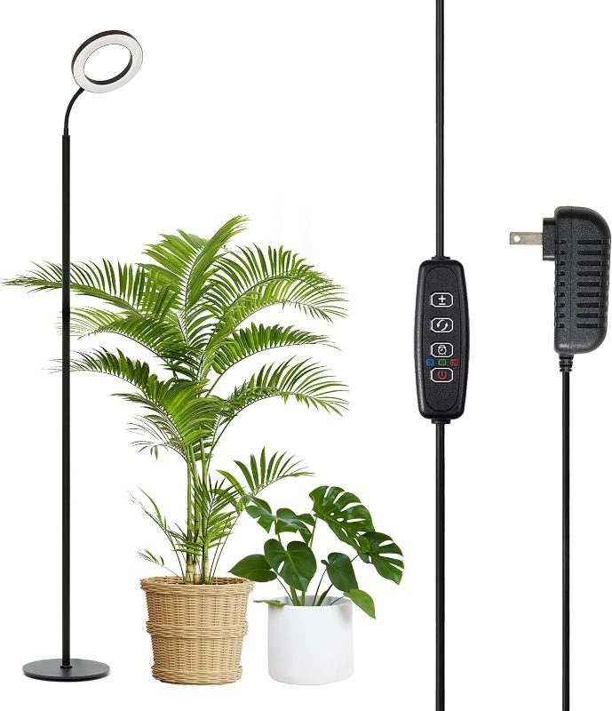 Photo 1 of * TESTED NEW* Grow Light for Indoor Plants, Full Spectrum LED Halo Tall Plant Growing Lights with Stand, Height Adjustable Growth Floor Lamp with Automatic Timer, Dimmable Brightness for Large Plant (Black)
