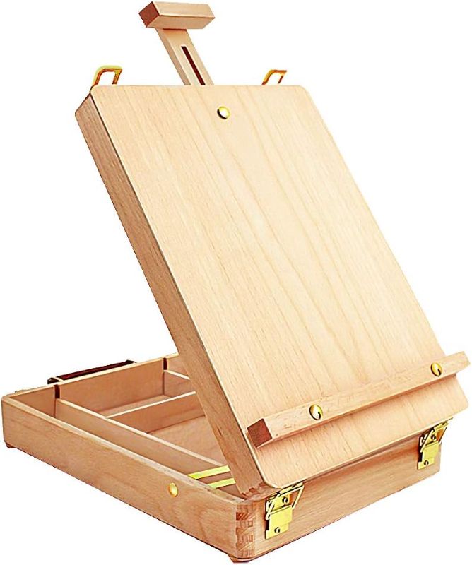 Photo 1 of * Damaged* Premium Sketchbox Desktop Art Easel, Tabletop, Wooden for Painting, Student, Artist, Beginner
