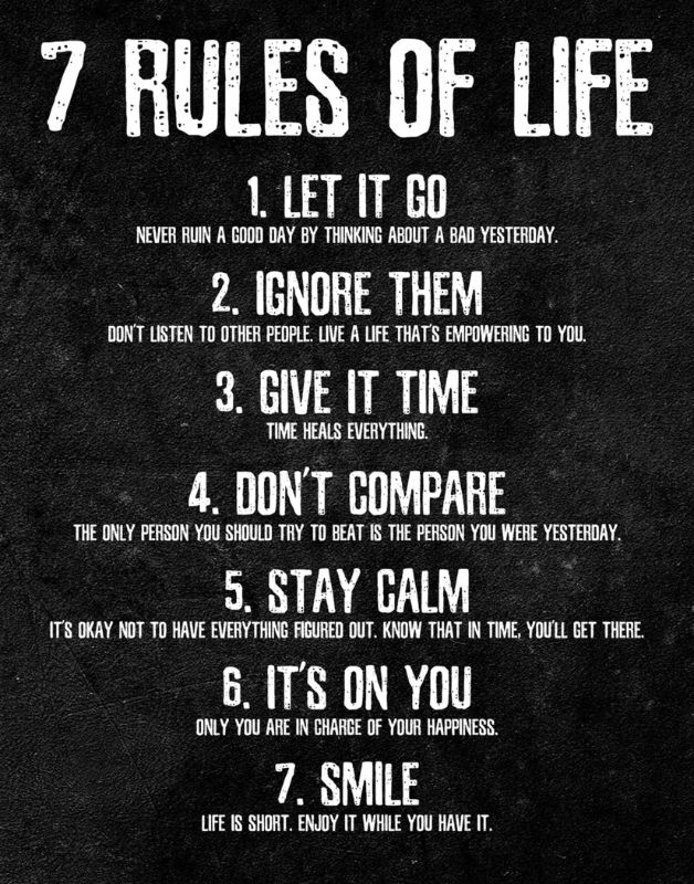 Photo 1 of 2 pack - HoneyKICK 7 Rules of Life Motivational Poster, 11 x 14 Inches Unframed, Printed on Premium Cardstock Paper Cardstock Paper 11 x 14