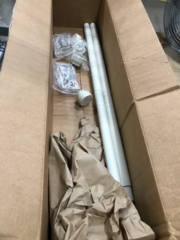 Photo 2 of 2 Pack White Curtain Rods for Windows 28 to 48 Inch(2.3-4ft),1 Inch Diameter Heavy Duty Curtain Rods,Modern Adjustable Curtain Rod,Decorative Drapery Rods,Window Curtains Rod 28-48",Antique White 28-48"&2 pack Antique White