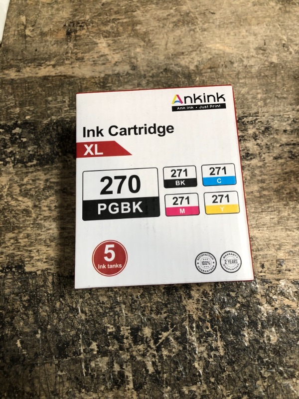 Photo 2 of Ankink Compatible Canon Ink Cartridge PGI-270XL&CLI-271XL use PIXMA MG5720 MG6821 MG7720 TS6020 TS8020 TS9020 Printer 270 271 XL Combo Pack(PGI-270:PGBK,CLI-271:Black,Cyan,Magenta,Yellow)