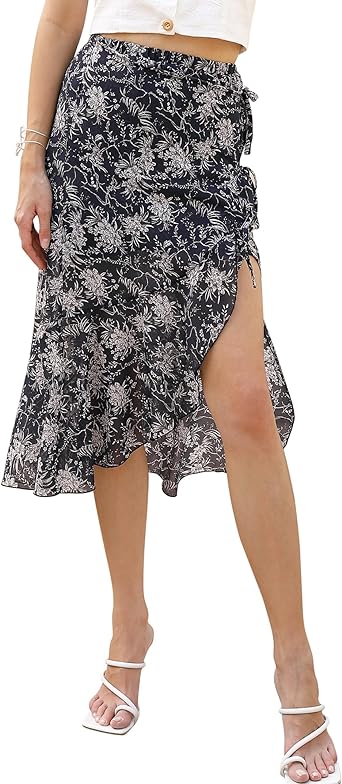 Photo 2 of KOJOOIN Women’s Summer Elastic Waist Pleated A-Line Ruffles Skirts Beach Casual Long Skirt size large 

Missufe Womens Sleeveless Tank Tops Summer Loose Lace Pleated Blouse Shirt Size medium 