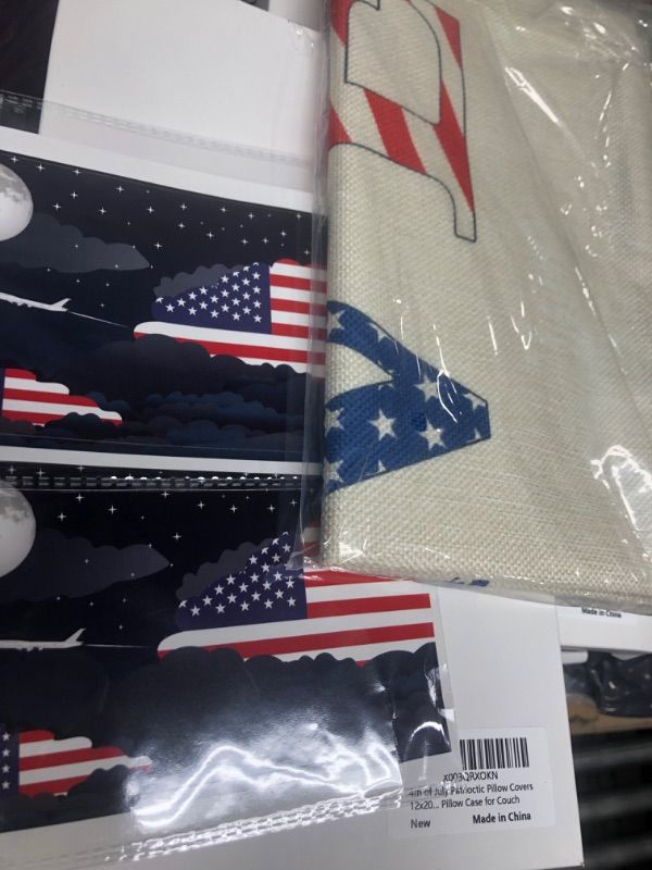 Photo 1 of 2 PACK 4th of July Decorations Outdoor Pillow Cover 12x20, Patriotic Throw Pillows Covers Fourth of July Pillow Covers for Home Pillow Cases Farmhouse Decorative Pillow Covers for Sofa Bedroom Couch Love
