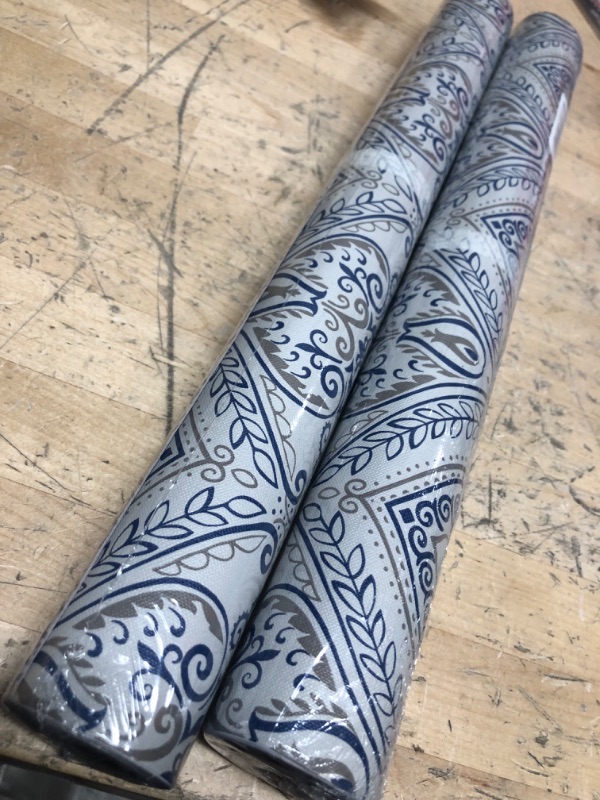 Photo 1 of 2 Mandala Thick Boho Damask Wallpaper Peel and Stick Moroccan Wallpaper Retro Gray Contact Paper for Cabinets Self Adhesive Patterned Wallpaper for Bathroom Vintage Wallpaper Waterproof (15.8*118in)