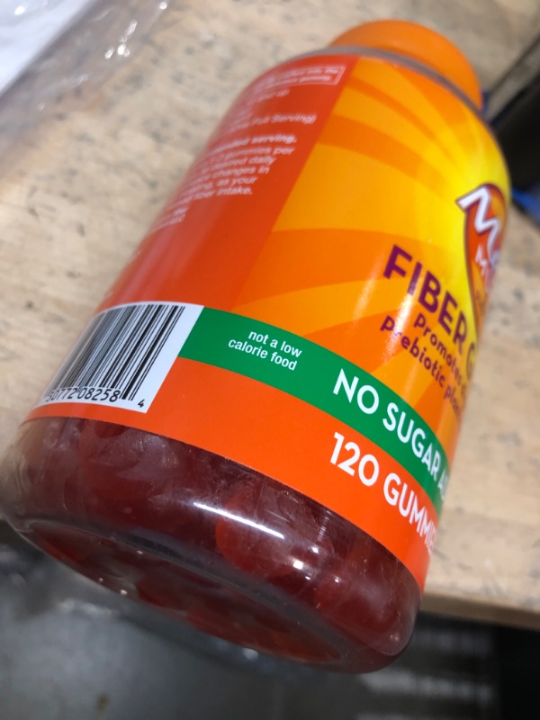 Photo 2 of BB: 07/2025
Metamucil Fiber Supplement Gummies, Sugar Free Orange Flavor, 5g Prebiotic Plant Based Fiber Blend, 120 Count 120ct Gummy