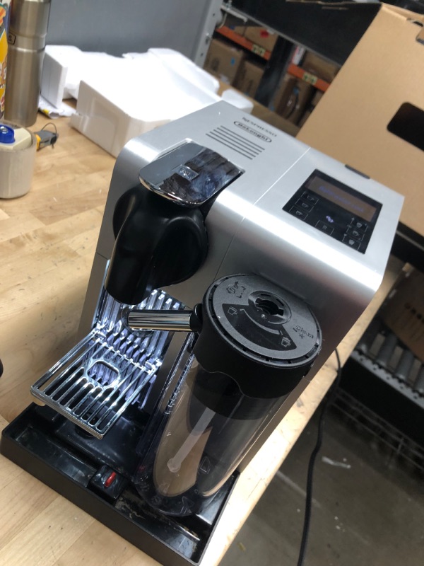Photo 4 of **POWERS ON, NEEDS TO BE CLEANED**
Nespresso Lattissima Pro Original Espresso Machine, 10.8inch x 7.6inch x 13inch, silver
Brews 1.35 Ounce Lattissima Pro Machine 