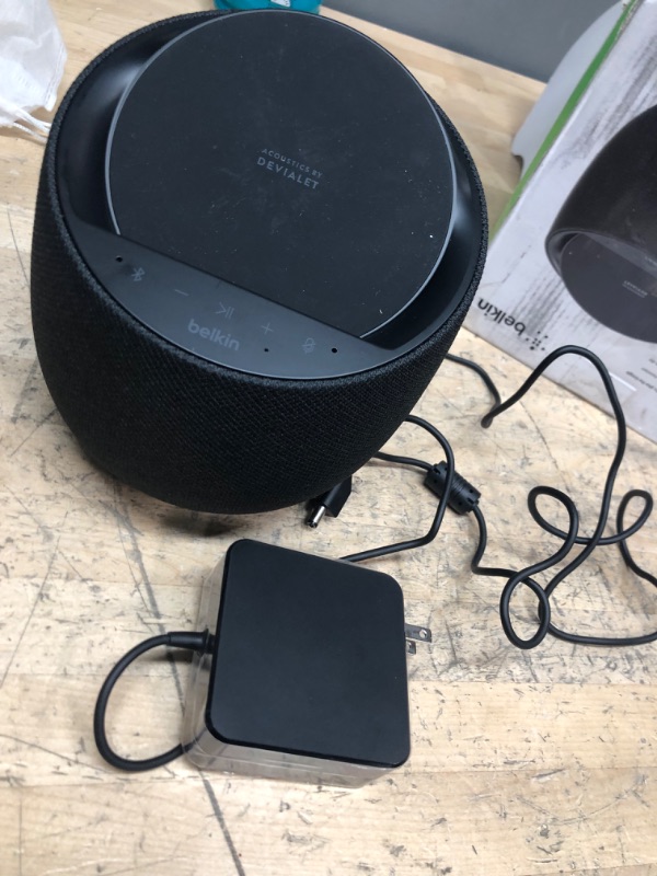 Photo 4 of **unable to connect to bluetooth**
Belkin SOUNDFORM Elite Hi-Fi Smart Speaker + Charger (Alexa Voice-Controlled Bluetooth Speaker) Sound Technology By Devialet, Fast Wireless Charging for iPhone, Samsung Galaxy & More - Black
