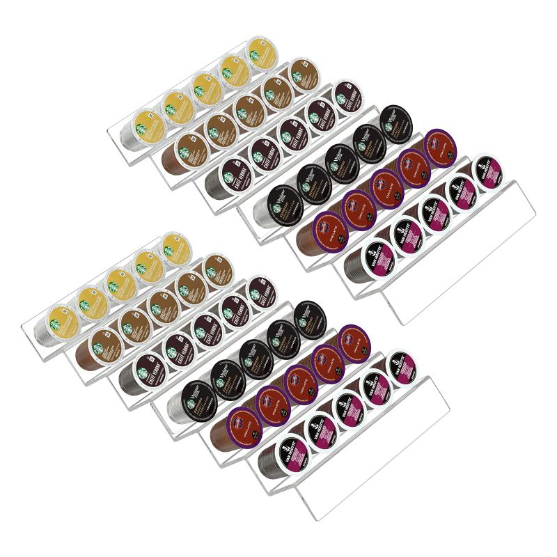 Photo 1 of AITEE Acrylic K Cup Coffee Pod Holder, 2 Packs Clear Step-Shaped Hold 30 Coffee Capsules Capacity