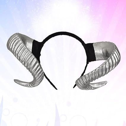 Photo 1 of Sheep Horn Headband, Gothic Cosplay Hair Accessories, Ram Horns Hair Band for Adults Halloween Performance Party
