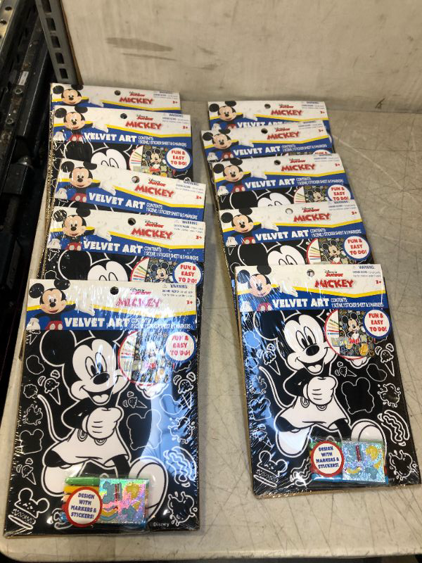 Photo 1 of 10 Pack Mickey Mouse Velvet Art 