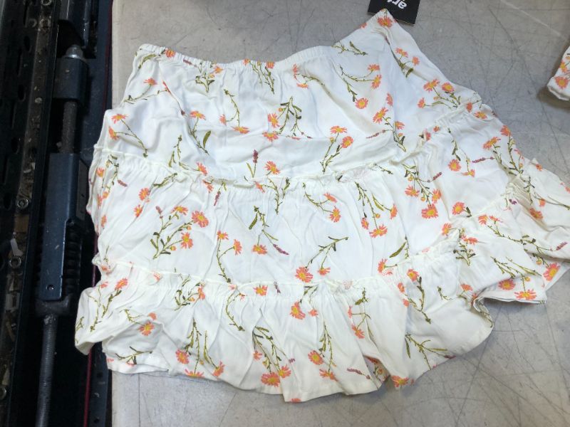 Photo 2 of Girls' Tiered Floral Skirt - art class Off-White XL