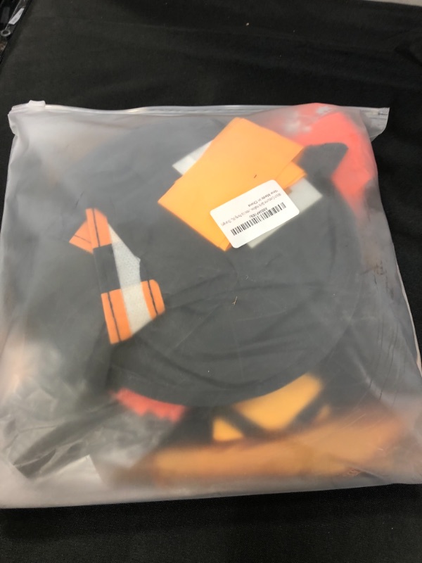 Photo 1 of Witch Costume Girls Halloween Witch Dress Costumes Kids Deluxe Witch Hat Broomstick Halloween Candy Bags Fancy Dress Up Party Orange X-Large