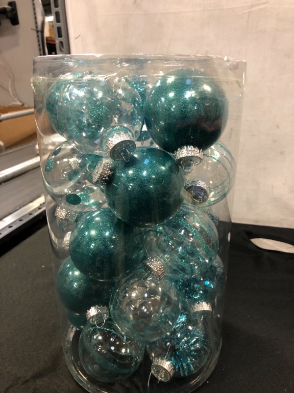 Photo 2 of 25PCS-2.63(67MM) Christmas PET Ball Ornaments Set,Clear Plastic Shatterproof Xmas Tree Ball,Hanging Christmas Home Decorations for Holiday Wedding Xmas Party Decoration (Baby Blue)