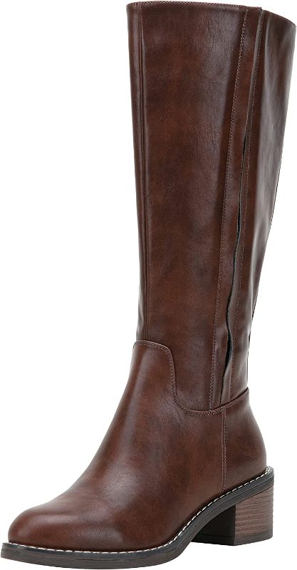 Photo 1 of (Size: 8) Jeossy Women's 9661 Knee High Boots | Riding High Boots with Inner Zipper and Side Hidden Elastic Band