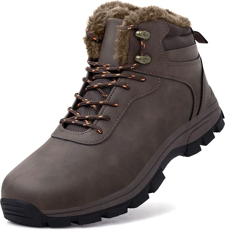 Photo 1 of Size 8 Men's Snow boots Winter Water-Resistant Hiking Boot Warm Lined Backpacking Boots Non Slip Outdoor Shoes