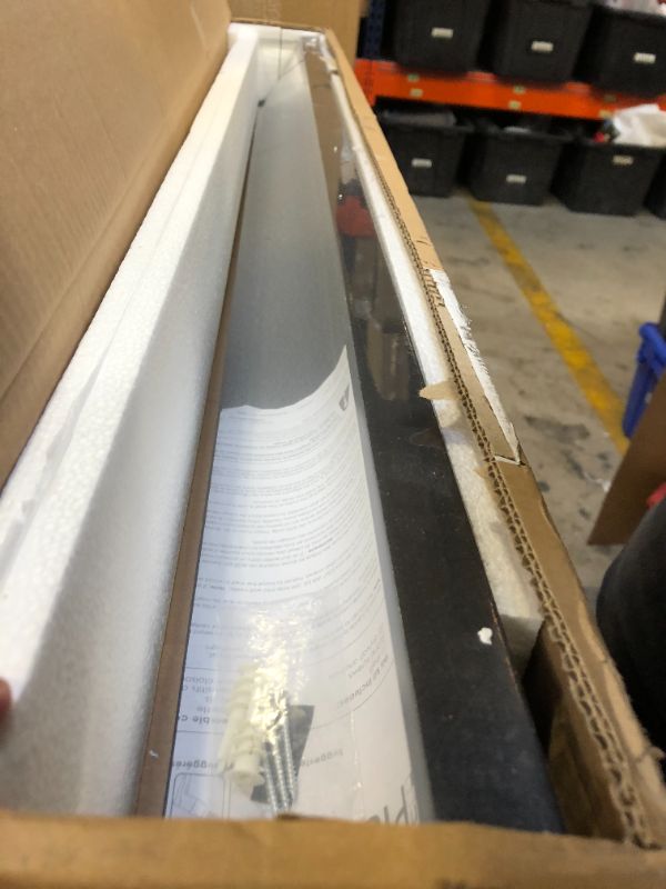 Photo 1 of 48" x 4.5" Picture Ledge Wall Shelf Black - Inplace