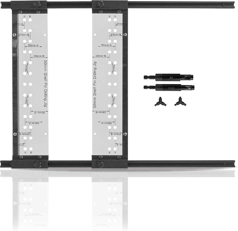 Photo 1 of SOLD AS PARTS - EZ Align Premium Shelf Pin Drilling Jig With 1/4" And 5mm Self Centering Drill Bits