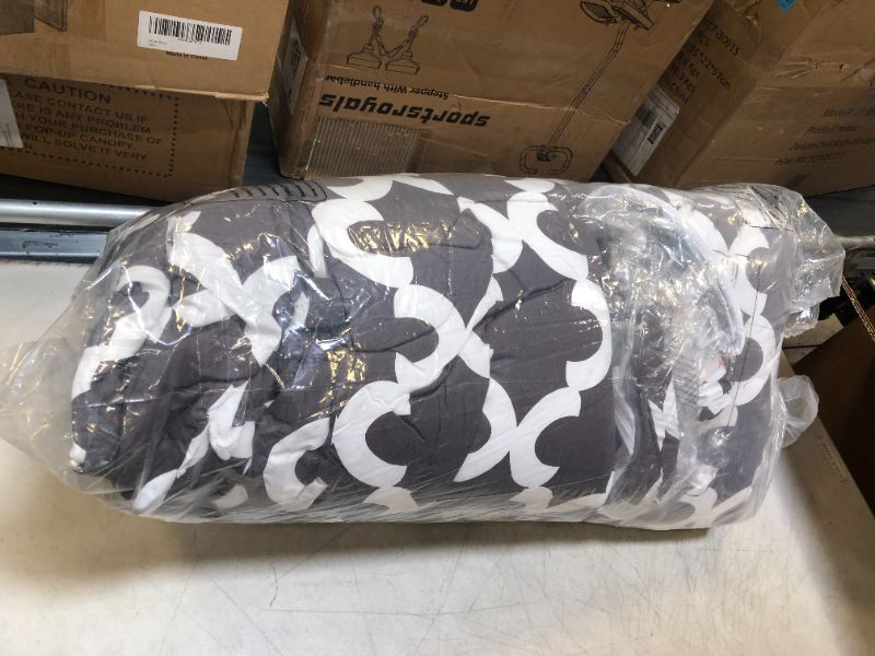 Photo 2 of Utopia Bedding Comforter Set - Full Size Comforter Sets (Grey) with 2 Pillow Shams - Bedding Comforter Sets - Down Alternative Comforter - Soft and Comfortable - Machine Washable Quatrefoil Gray Full