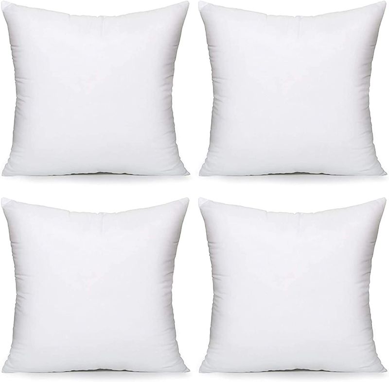 Photo 1 of Acanva Throw Pillow Inserts SIZE 22X22" PACK OF 4