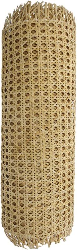 Photo 1 of 18" Widthx6.58Feet Natural Rattan Webbing Roll 18,Rattan Cane Webbing Roll,Rattan Webbing Sheet,Rattan Webbing for Furniture Caning Projects,Rattan Webbing Kit,Rattan Mesh Webbing,Cane Rattan Webbing
