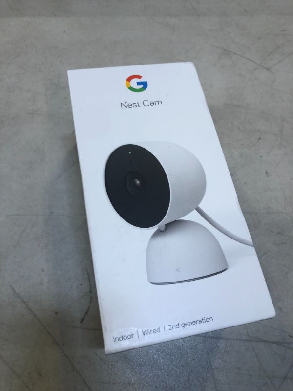 Photo 2 of Google Nest Security Cam (Wired) - 2nd Generation - Snow 2nd Gen 1 Count (Pack of 1) Nest Cam (Indoor, Wired) - Snow