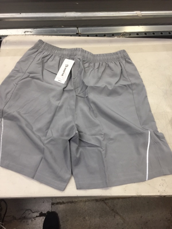 Photo 3 of HMIYA Men's Sports Shorts Quick Dry with Zip Pockets for Workout Running Training size L