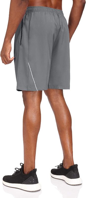 Photo 1 of HMIYA Men's Sports Shorts Quick Dry with Zip Pockets for Workout Running Training size L